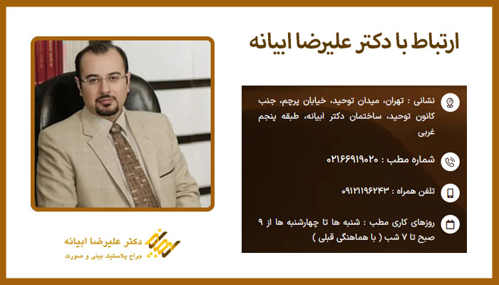 راه های ارتباطی با دکتر علیرضا ابیانه