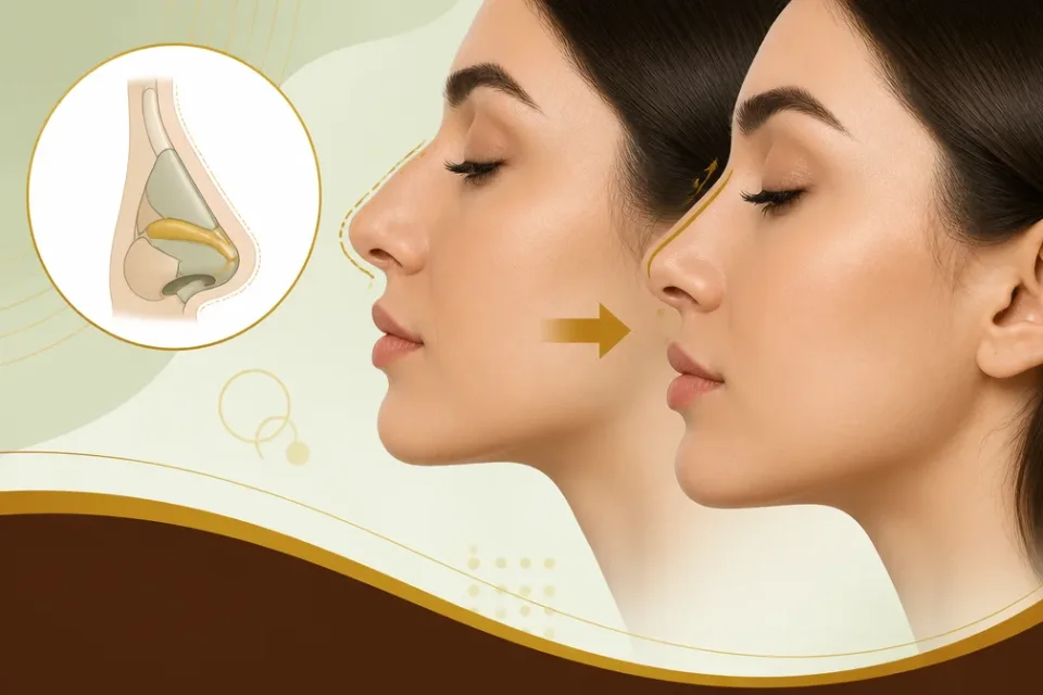 نمای توضیحی درباره بهبود فرم نوک بینی
